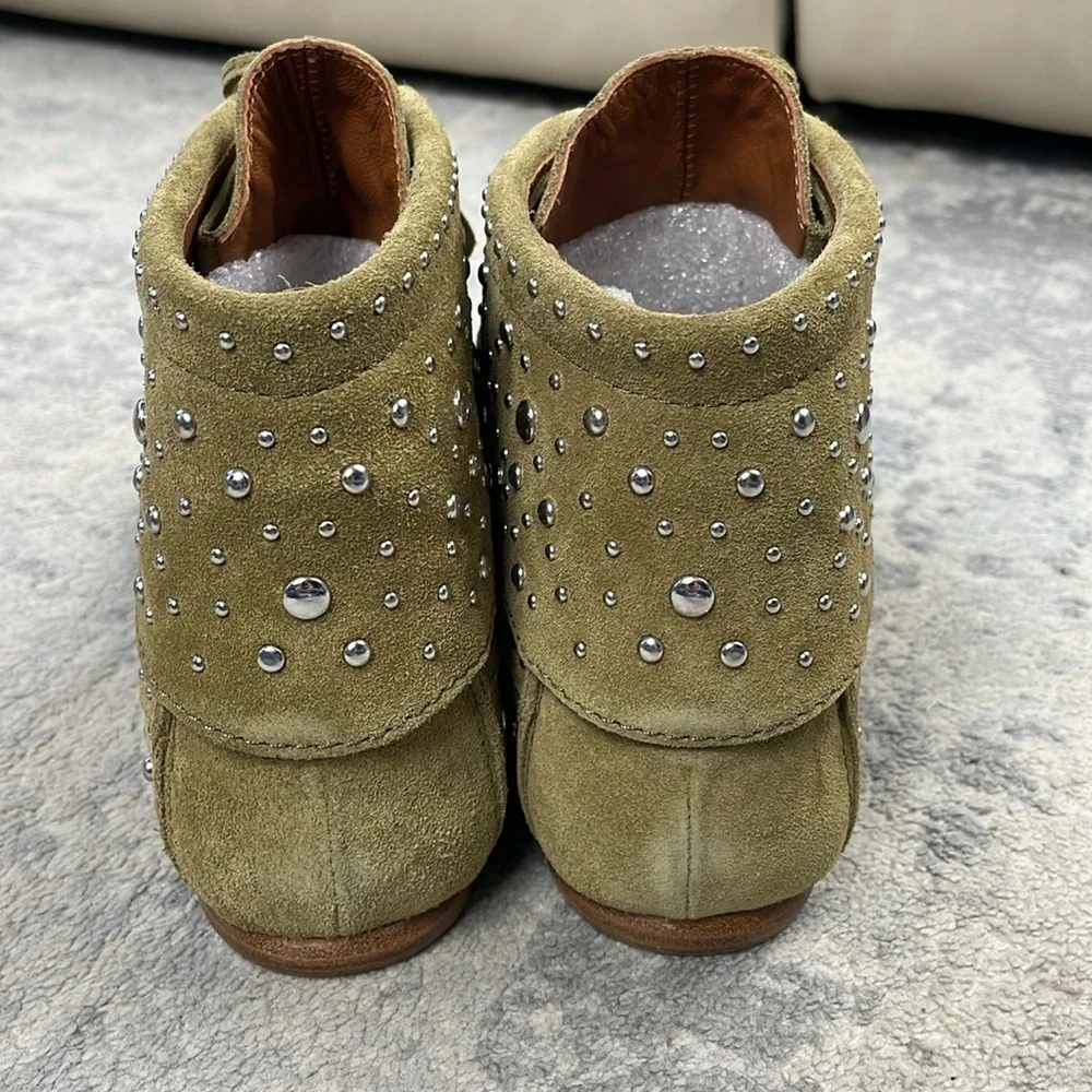 NIB Zadig & Voltaire Santa Fe Dream Studs Ankle Boots Southwestern Suede 41